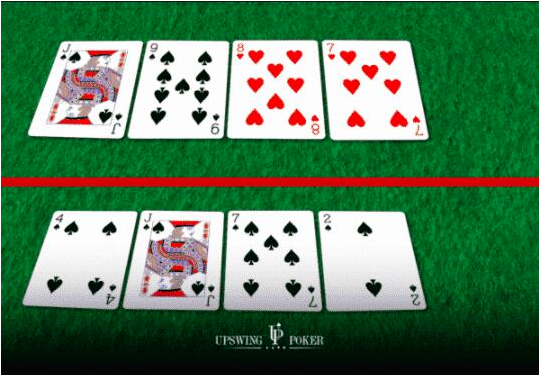 扑克圈的四连公共牌与四花公共牌怎么玩？